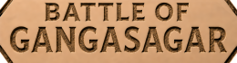 Button to background on the Battle of Gangasagar